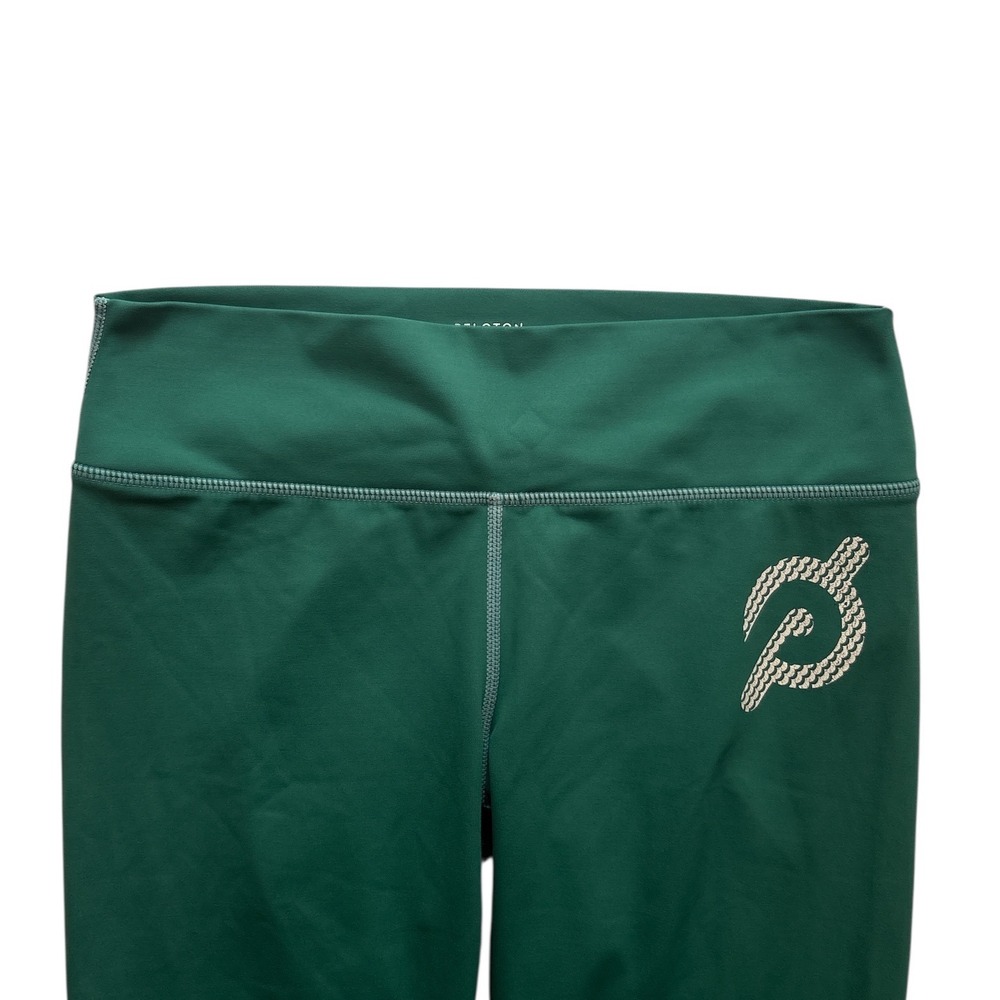 Peloton Green High Rise Scallop‎ Hem Leggings Performance Fabric Women's Size L - Picture 4 of 5